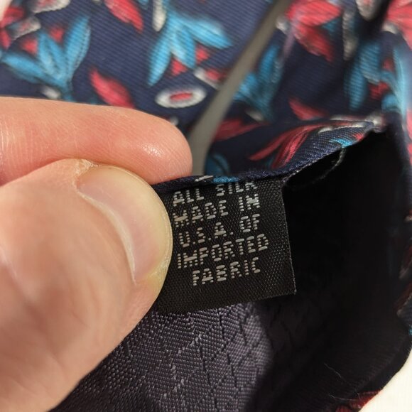 Christian Dior Monsieur Necktie, All silk Blue red pattern neck tie - Picture 6 of 11